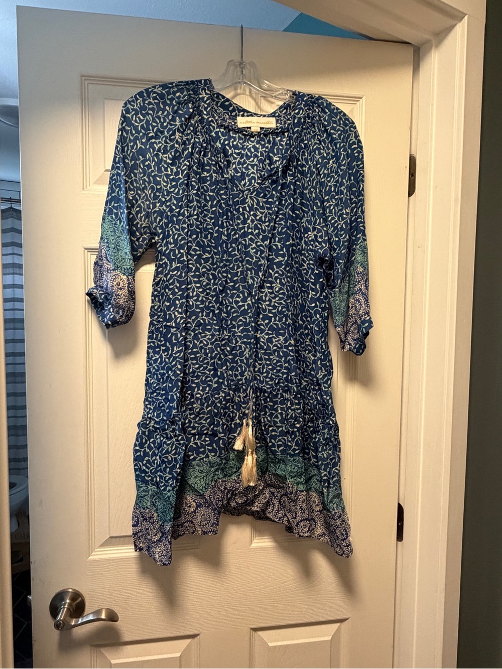 Natalie Martin Nico Patterned
Silk A Line Dress Blue Size
X-Small